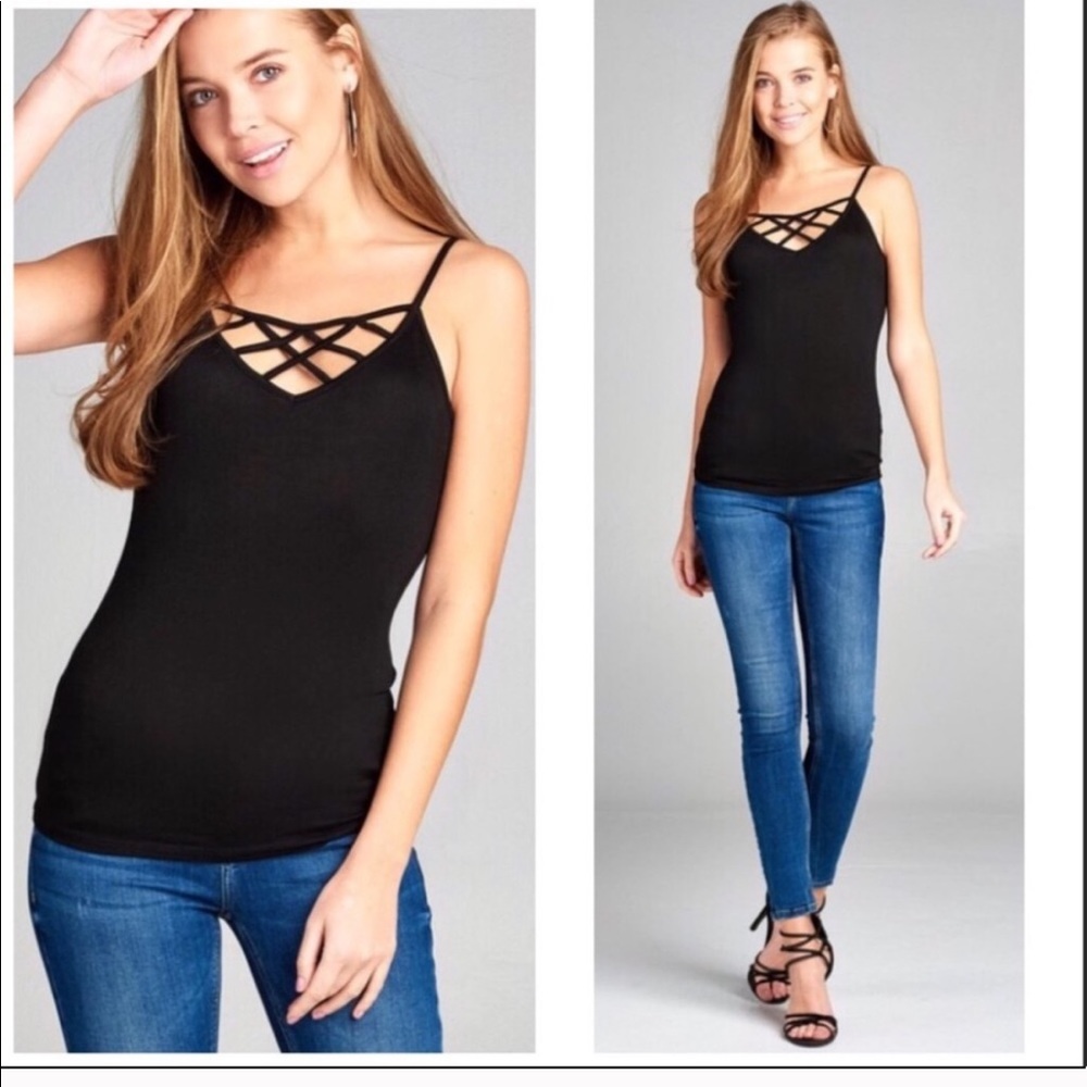 Black tank top